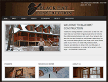 Tablet Screenshot of blackhatconstruction.com